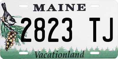 ME license plate 2823TJ