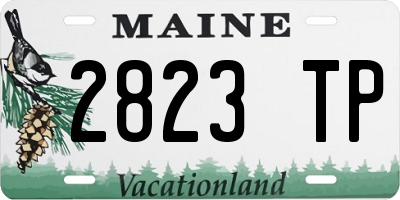 ME license plate 2823TP