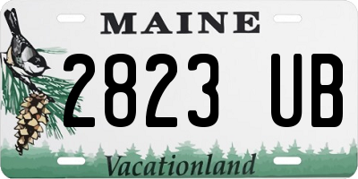 ME license plate 2823UB