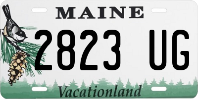 ME license plate 2823UG