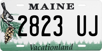 ME license plate 2823UJ