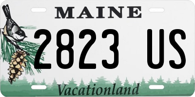ME license plate 2823US