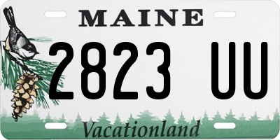 ME license plate 2823UU