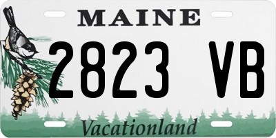 ME license plate 2823VB