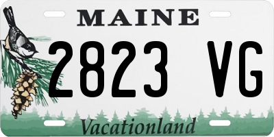 ME license plate 2823VG