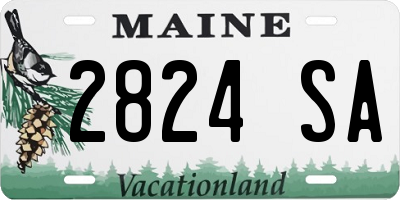 ME license plate 2824SA