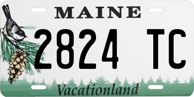 ME license plate 2824TC