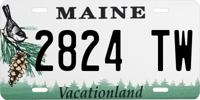 ME license plate 2824TW
