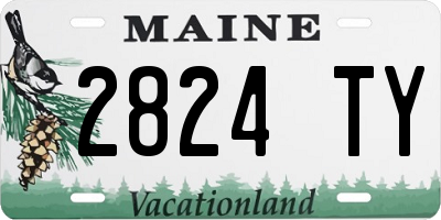 ME license plate 2824TY
