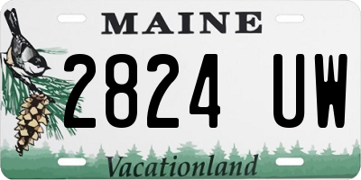 ME license plate 2824UW