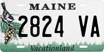 ME license plate 2824VA