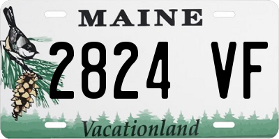 ME license plate 2824VF