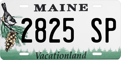 ME license plate 2825SP