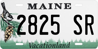 ME license plate 2825SR