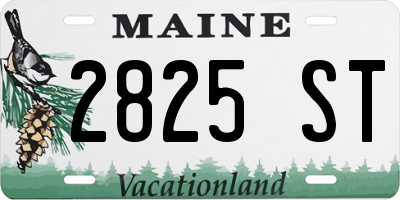 ME license plate 2825ST