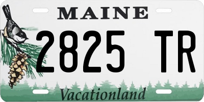 ME license plate 2825TR