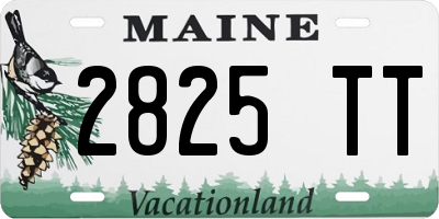 ME license plate 2825TT