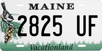 ME license plate 2825UF