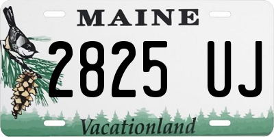 ME license plate 2825UJ