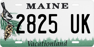 ME license plate 2825UK