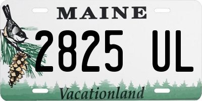 ME license plate 2825UL