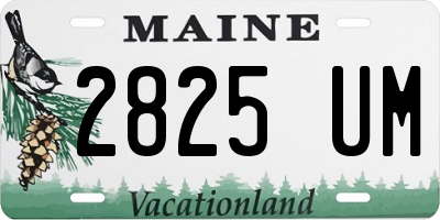 ME license plate 2825UM