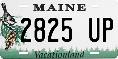 ME license plate 2825UP