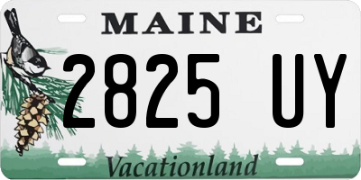 ME license plate 2825UY