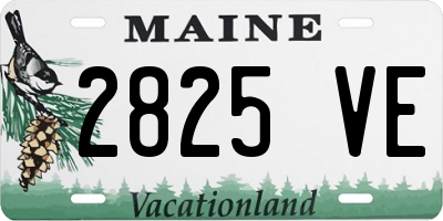 ME license plate 2825VE