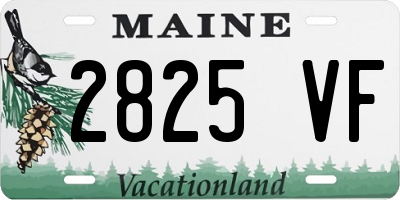 ME license plate 2825VF