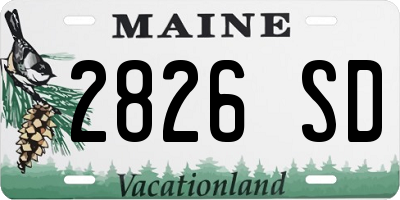 ME license plate 2826SD