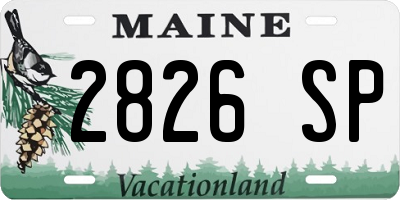 ME license plate 2826SP