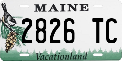ME license plate 2826TC