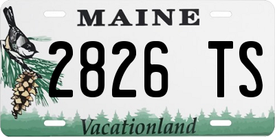 ME license plate 2826TS