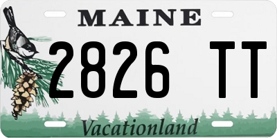 ME license plate 2826TT
