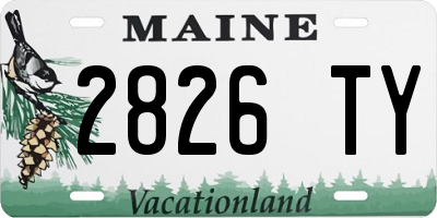 ME license plate 2826TY