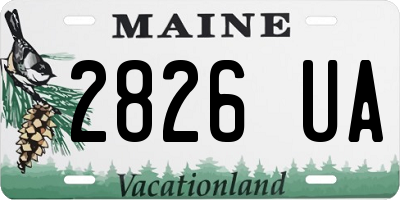 ME license plate 2826UA