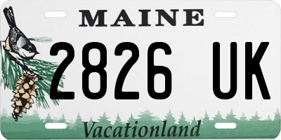 ME license plate 2826UK