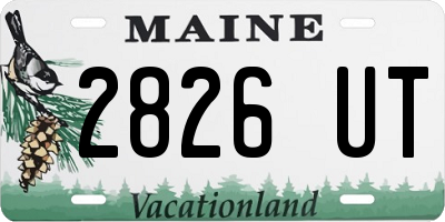 ME license plate 2826UT