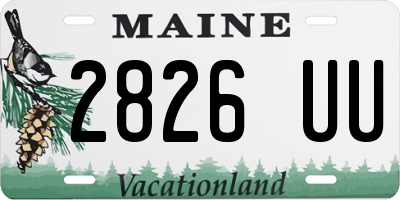 ME license plate 2826UU