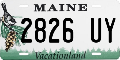 ME license plate 2826UY