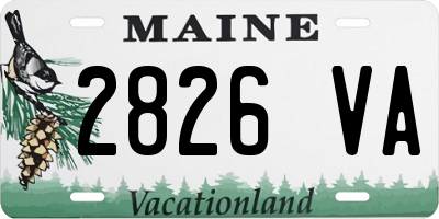 ME license plate 2826VA