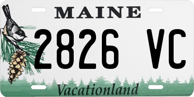 ME license plate 2826VC