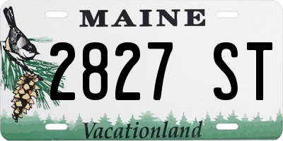 ME license plate 2827ST