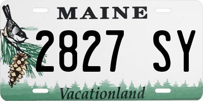 ME license plate 2827SY