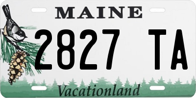 ME license plate 2827TA