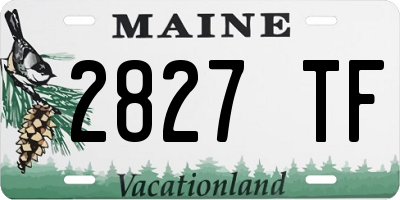 ME license plate 2827TF