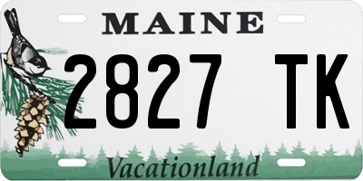 ME license plate 2827TK
