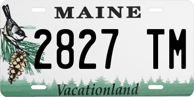 ME license plate 2827TM