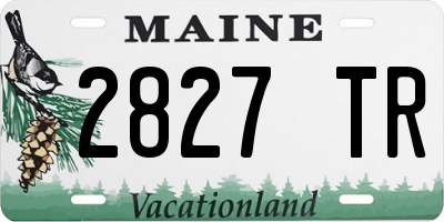 ME license plate 2827TR